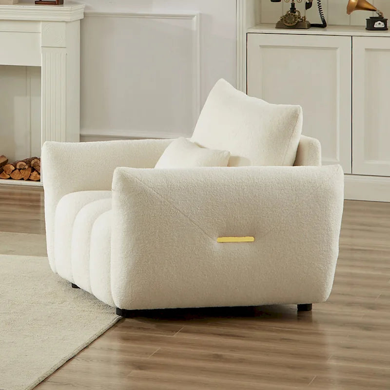 Teddy Fabric Lounge Chair with Plastic Legs, 39.7 Inch