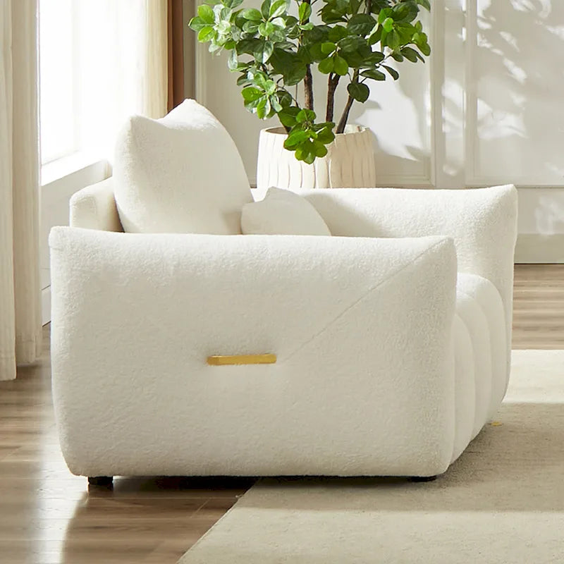 Teddy Fabric Lounge Chair with Plastic Legs, 39.7 Inch