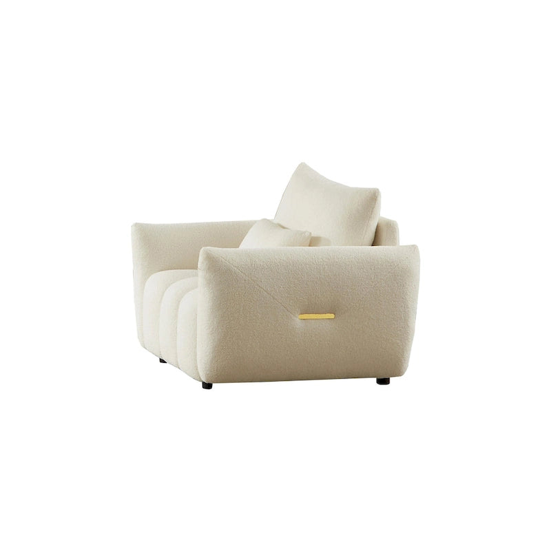 Teddy Fabric Lounge Chair with Plastic Legs, 39.7 Inch