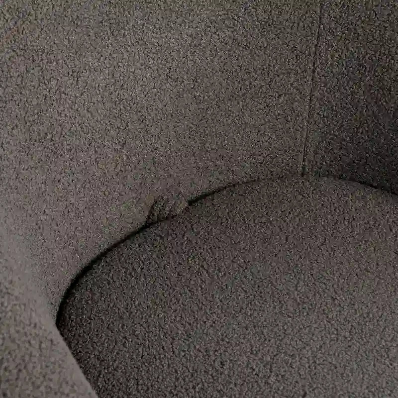 Grey 360-Degree Swivel Barrel Chair with Hidden Storage and PU Leather