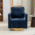 Modern Upholstered 360 Swivel Open-Back Barrel Chair with Pillow