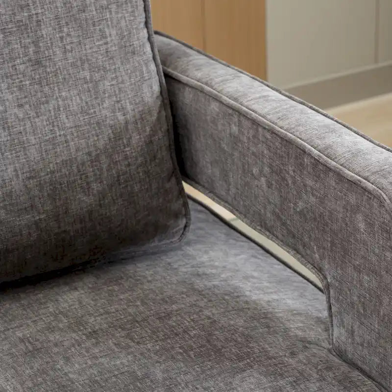 Modern Upholstered 360 Swivel Open-Back Barrel Chair with Pillow