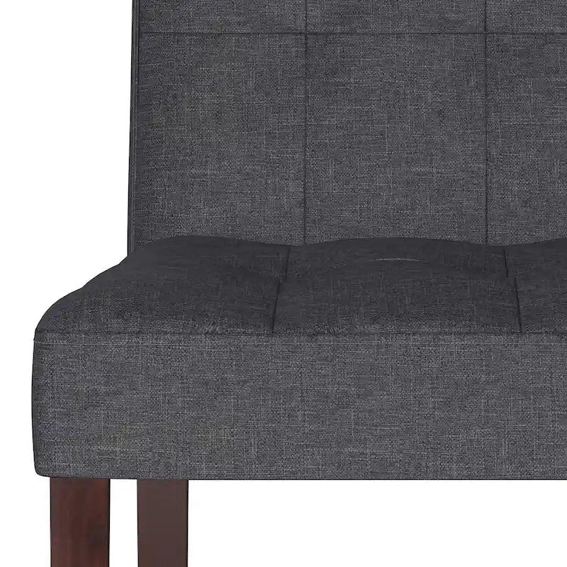 Contemporary Upholstered Dining Chair with Solid Wood Legs, Set of 2