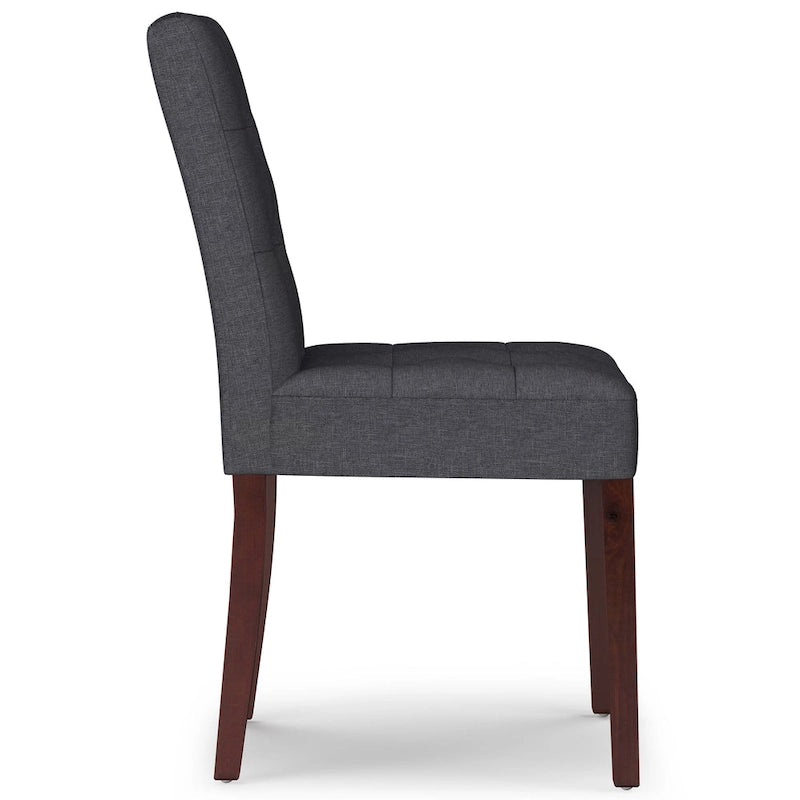 Contemporary Upholstered Dining Chair with Solid Wood Legs, Set of 2