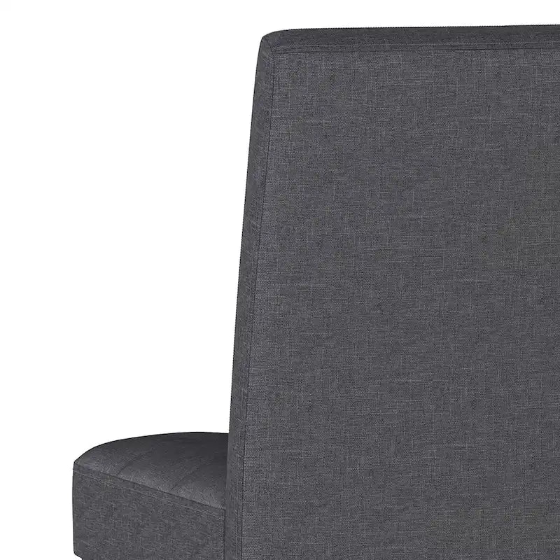 Contemporary Upholstered Dining Chair with Solid Wood Legs, Set of 2