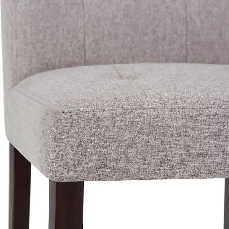 Contemporary Upholstered Dining Chair with Solid Wood Legs, Set of 2