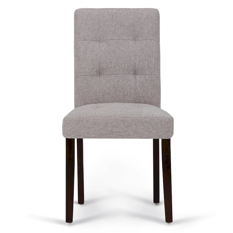 Contemporary Upholstered Dining Chair with Solid Wood Legs, Set of 2