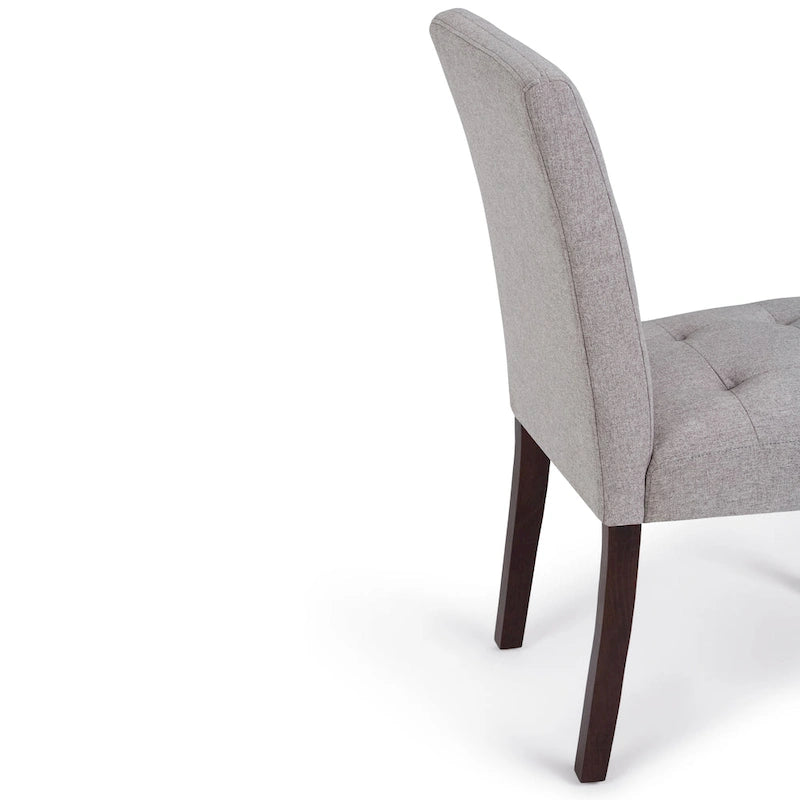 Contemporary Upholstered Dining Chair with Solid Wood Legs, Set of 2