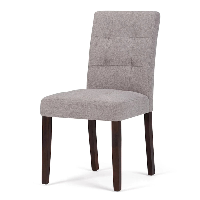 Contemporary Upholstered Dining Chair with Solid Wood Legs, Set of 2