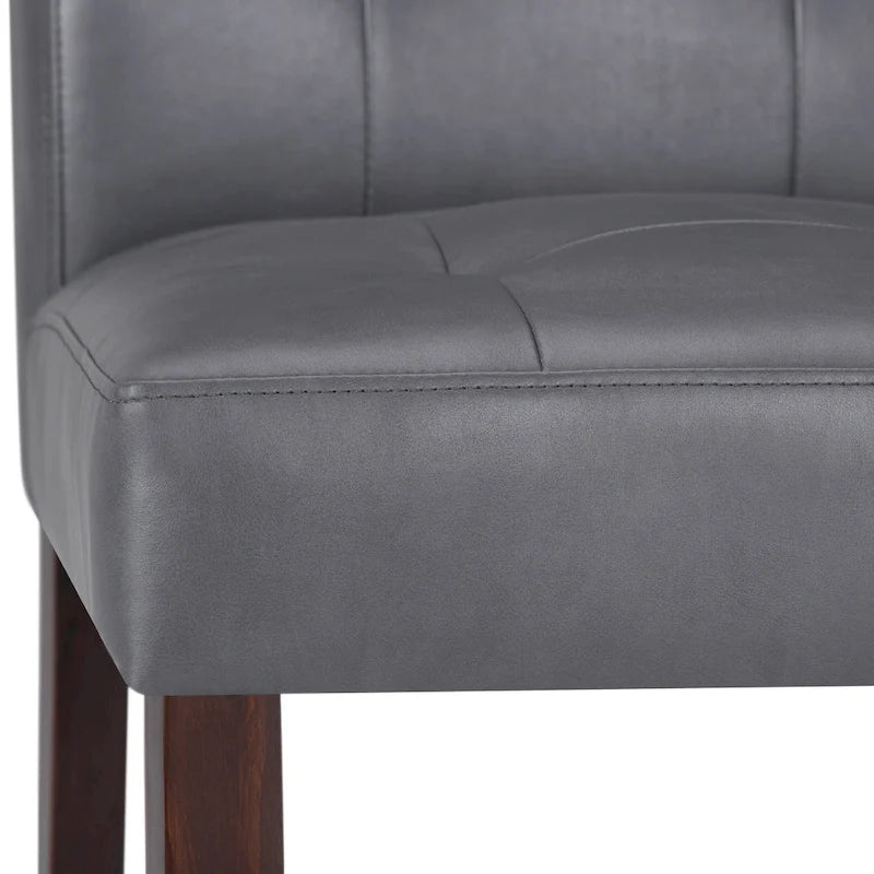 Contemporary Upholstered Dining Chair with Solid Wood Legs, Set of 2