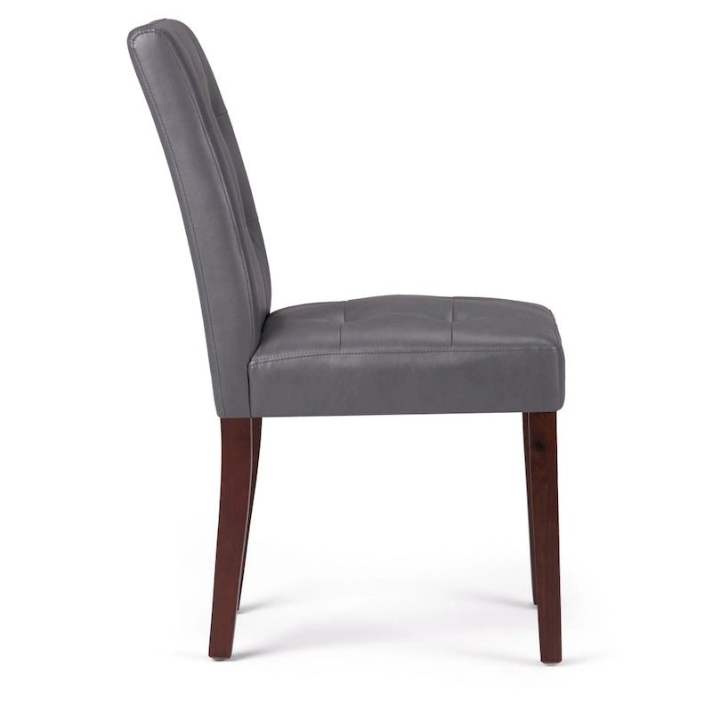 Contemporary Upholstered Dining Chair with Solid Wood Legs, Set of 2