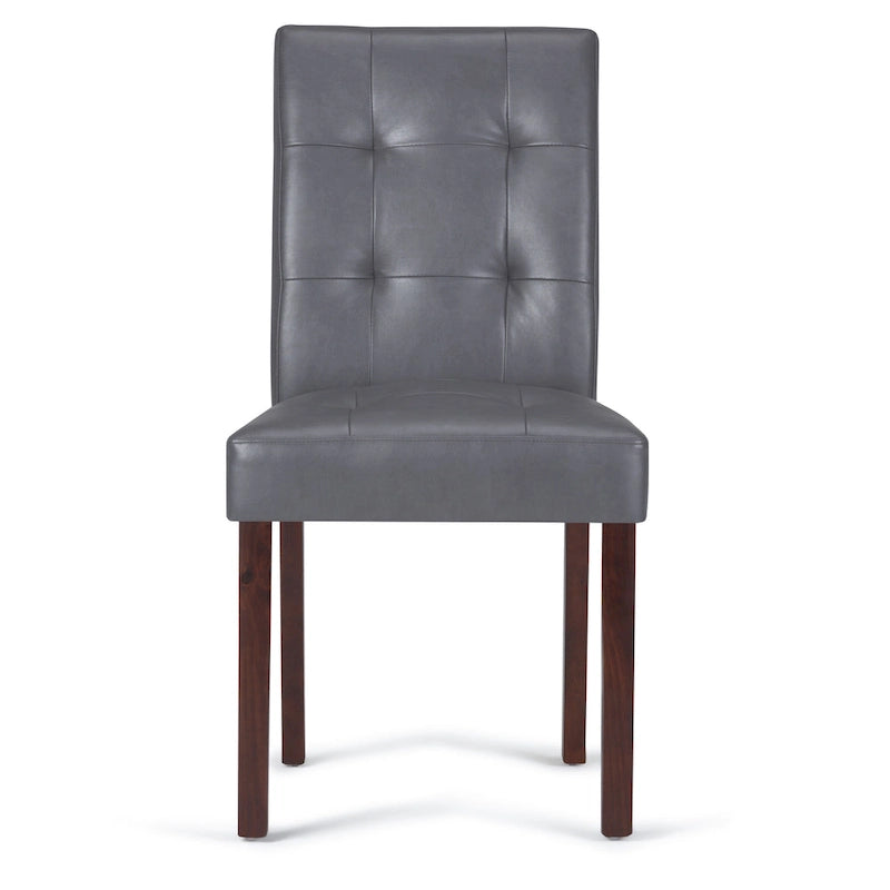 Contemporary Upholstered Dining Chair with Solid Wood Legs, Set of 2