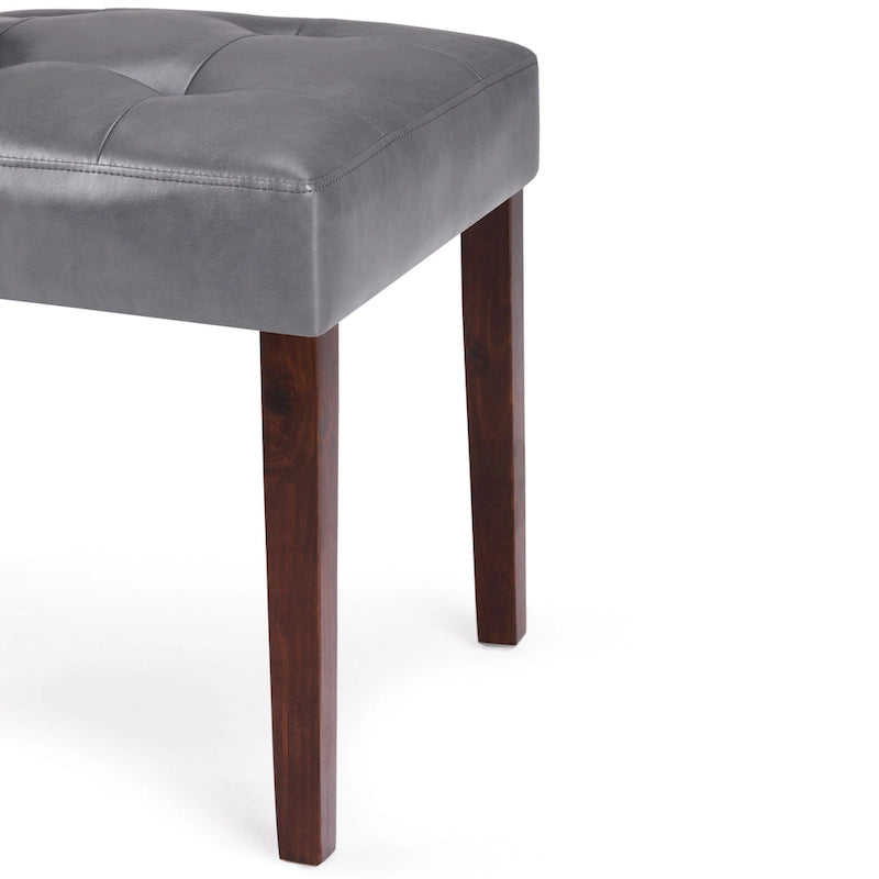 Contemporary Upholstered Dining Chair with Solid Wood Legs, Set of 2