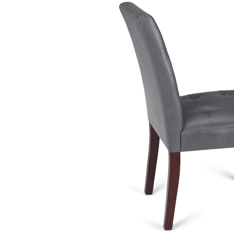 Contemporary Upholstered Dining Chair with Solid Wood Legs, Set of 2