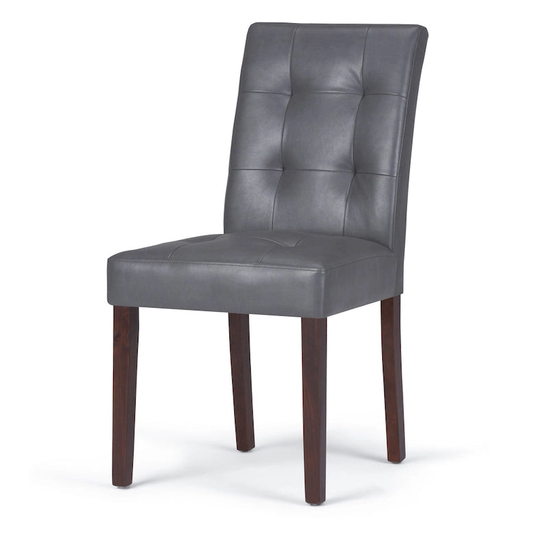 Contemporary Upholstered Dining Chair with Solid Wood Legs, Set of 2