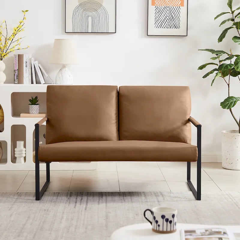 Accent Arm Chair with Thick Padded Backrest and Seat Cushion