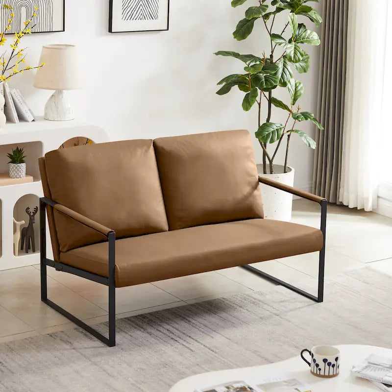 Accent Arm Chair with Thick Padded Backrest and Seat Cushion