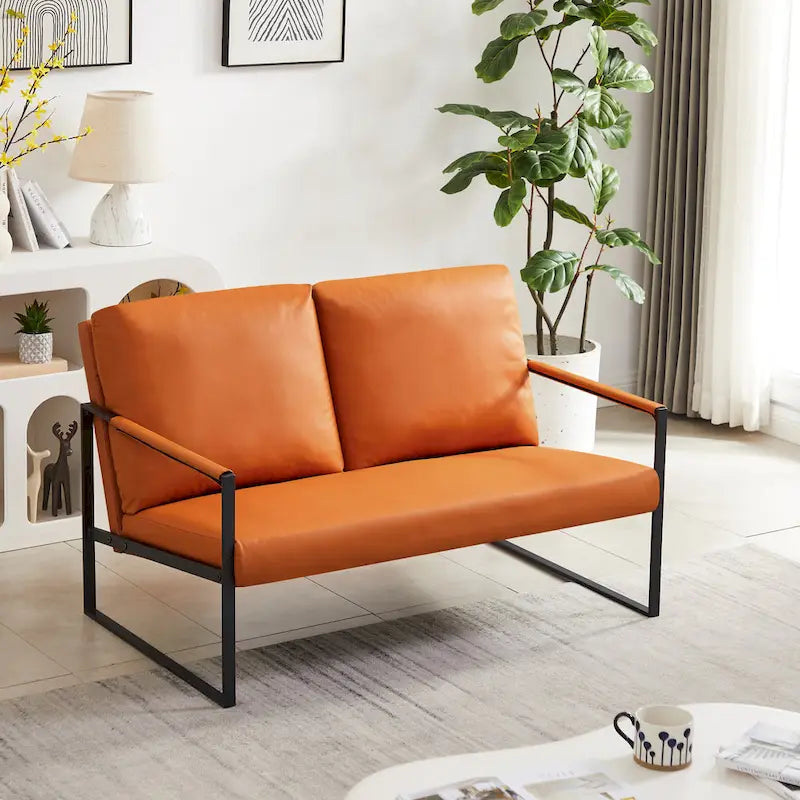 Accent Arm Chair with Thick Padded Backrest and Seat Cushion