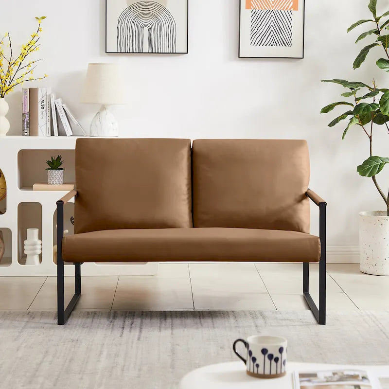 Accent Arm Chair with Thick Padded Backrest and Seat Cushion