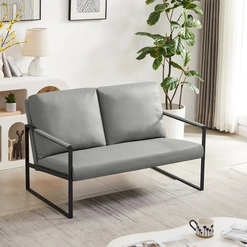 Accent Arm Chair with Thick Padded Backrest and Seat Cushion