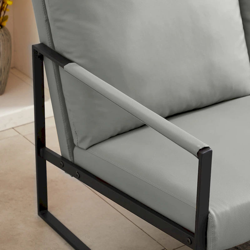 Accent Arm Chair with Thick Padded Backrest and Seat Cushion