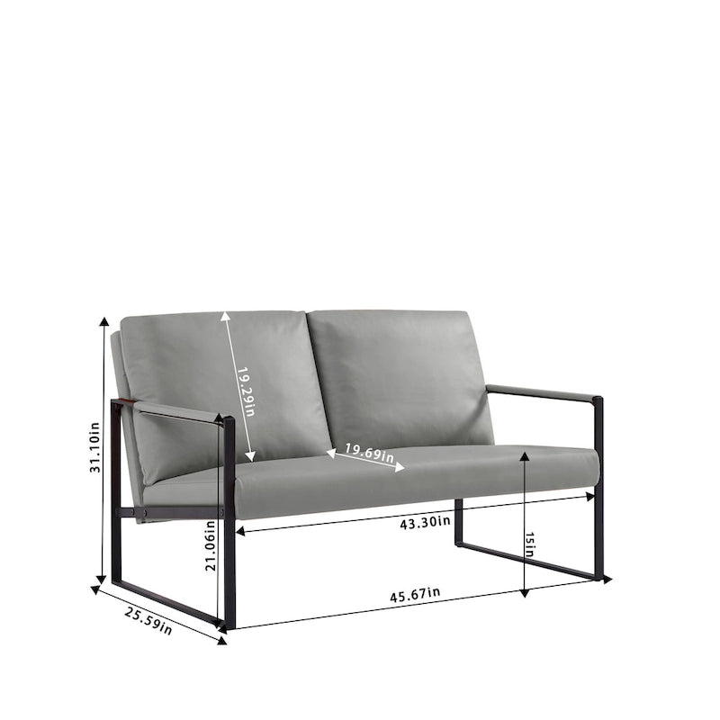 Accent Arm Chair with Thick Padded Backrest and Seat Cushion