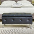 Luxury Storage Ottoman Bench with Flip Top - PU Upholstered