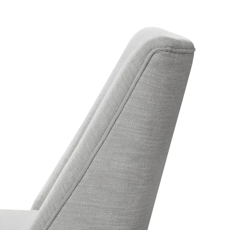 Farmhouse Upholstered Dining Chairs with Solid Wood Legs, Set of 2
