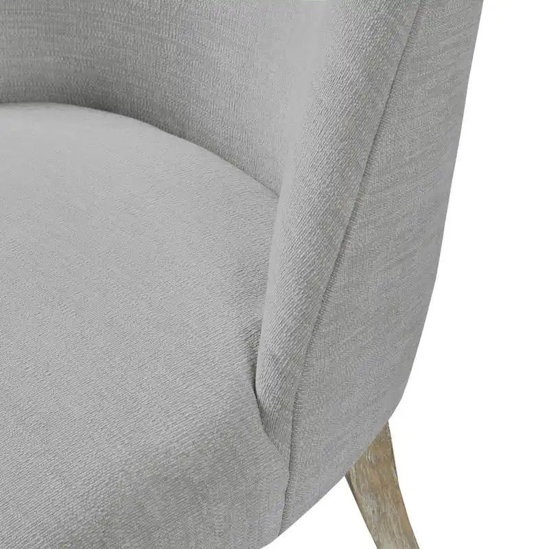 Farmhouse Upholstered Dining Chairs with Solid Wood Legs, Set of 2