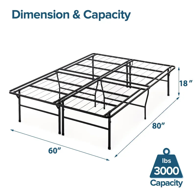 Heavy-Duty Steel Mattress Foundation - Supports up to 3,000 lbs