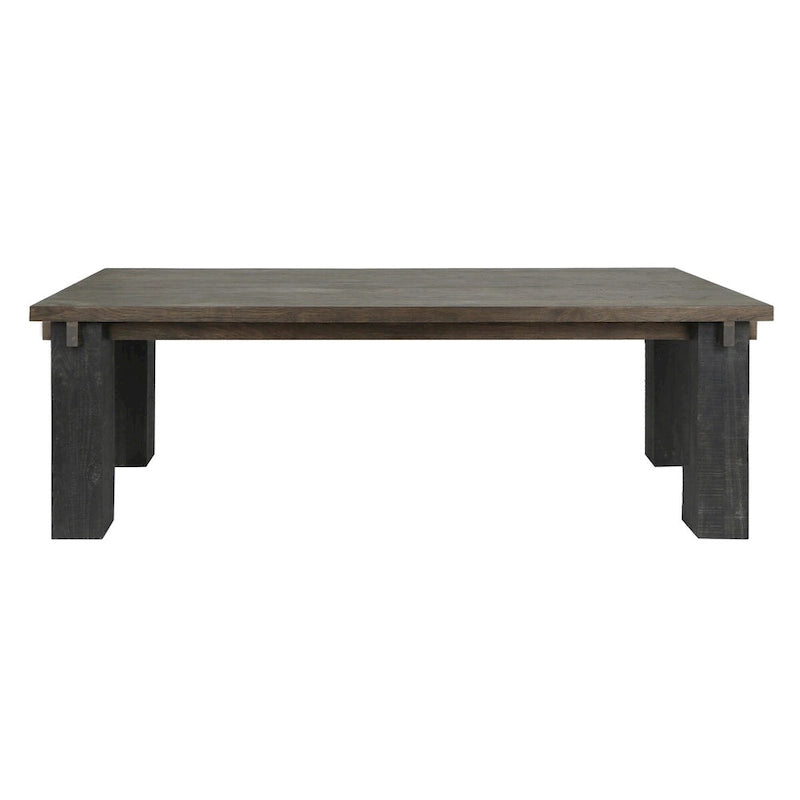 90 Inch Reclaimed Solid Oak Wood Farmhouse Dining Table - Seats 8