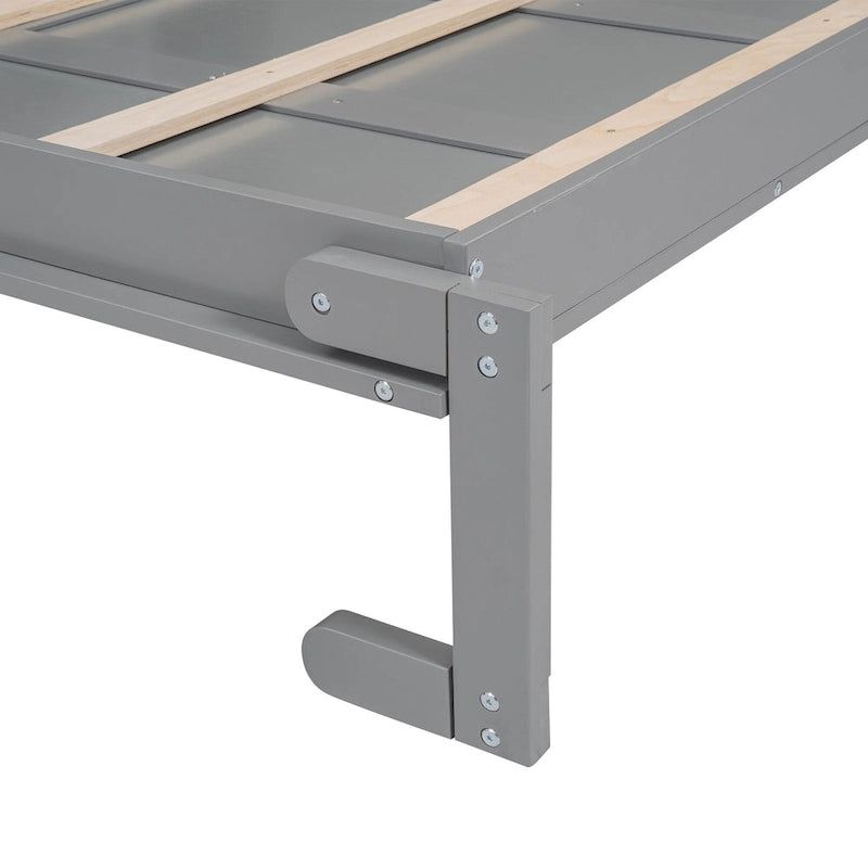 Queen/Full Size Fold-Away Murphy Wall Bed with Side Shelves