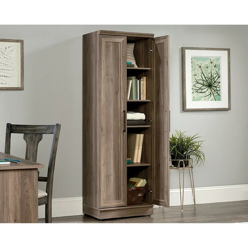 Storage Cabinet with Framed Panel Doors and Adjustable Shelves