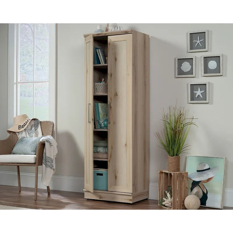 Storage Cabinet with Framed Panel Doors and Adjustable Shelves
