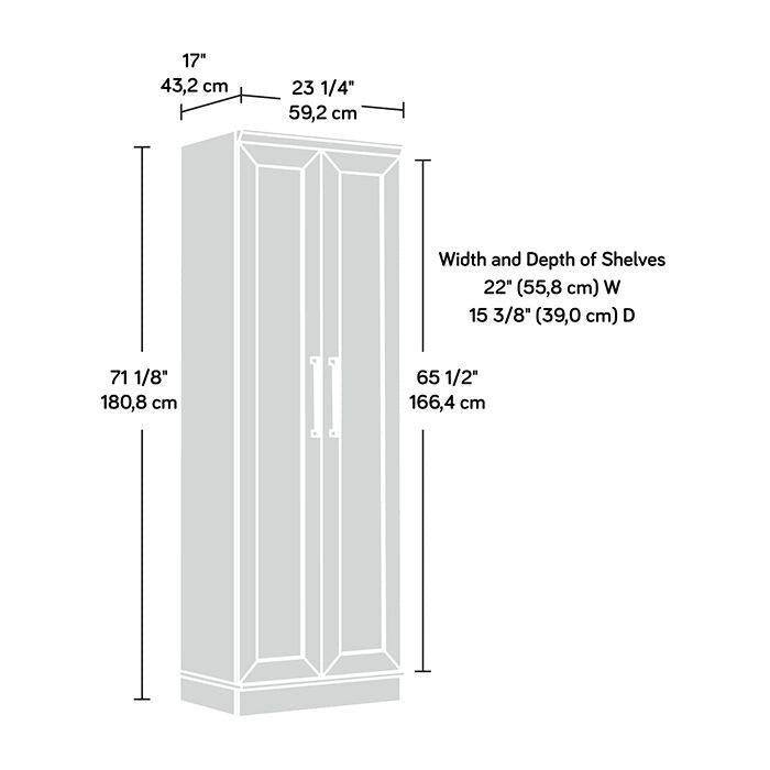 Storage Cabinet with Framed Panel Doors and Adjustable Shelves