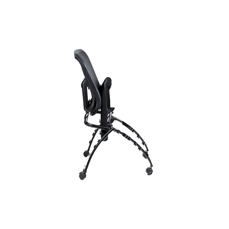 Folding Chairs with Mesh Back and Fabric Seat, Set of 2