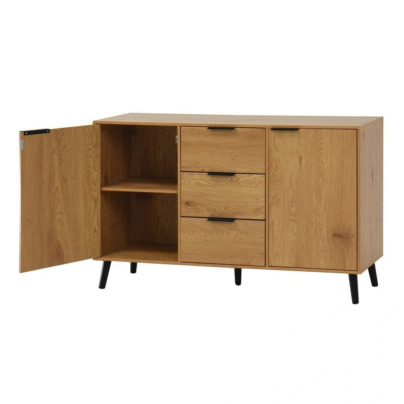 47-Inch Kitchen Sideboard Cabinet with 3 Drawers and 2 Doors