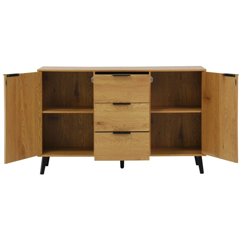 47-Inch Kitchen Sideboard Cabinet with 3 Drawers and 2 Doors