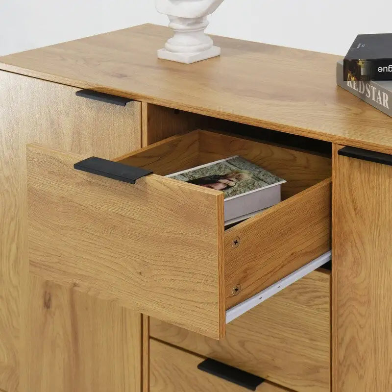 47-Inch Kitchen Sideboard Cabinet with 3 Drawers and 2 Doors