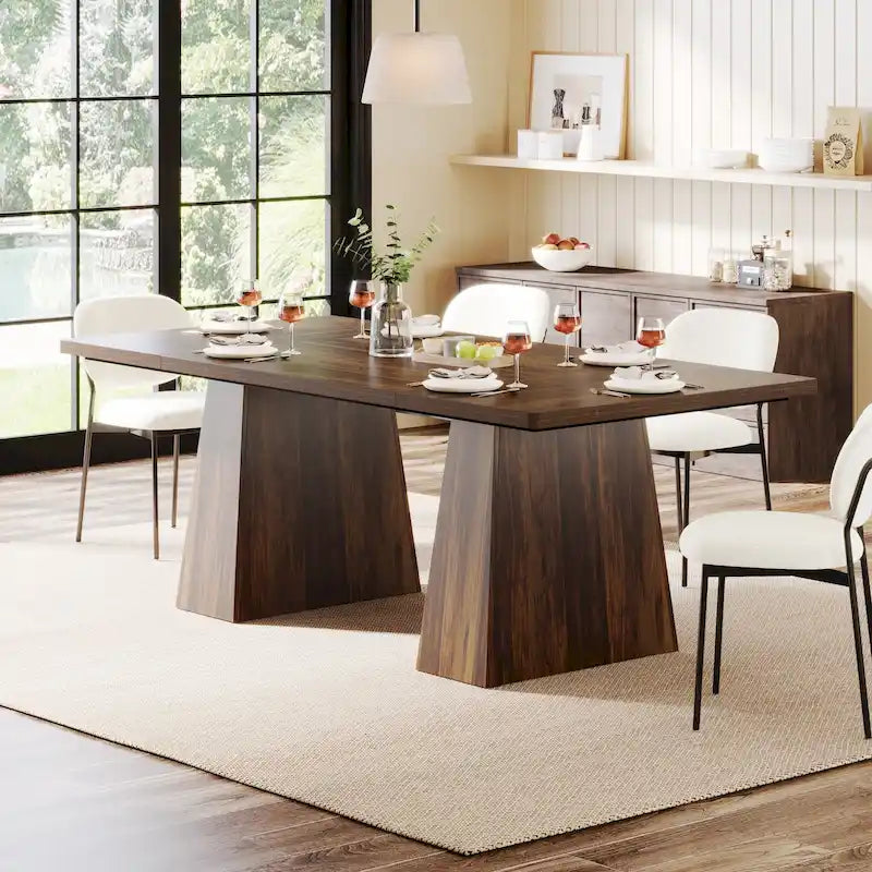 63-Inch Modern Rectangular Dining Table for 4-6 People