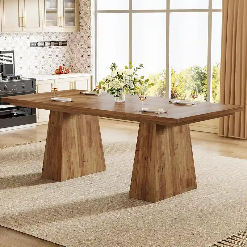 63-Inch Modern Rectangular Dining Table for 4-6 People