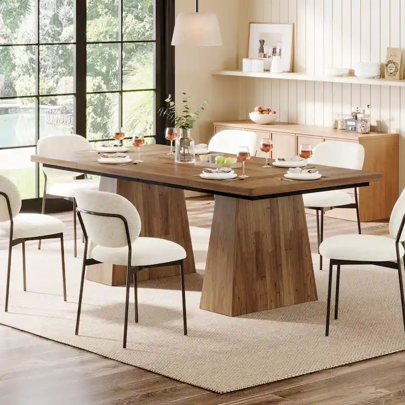 63-Inch Modern Rectangular Dining Table for 4-6 People