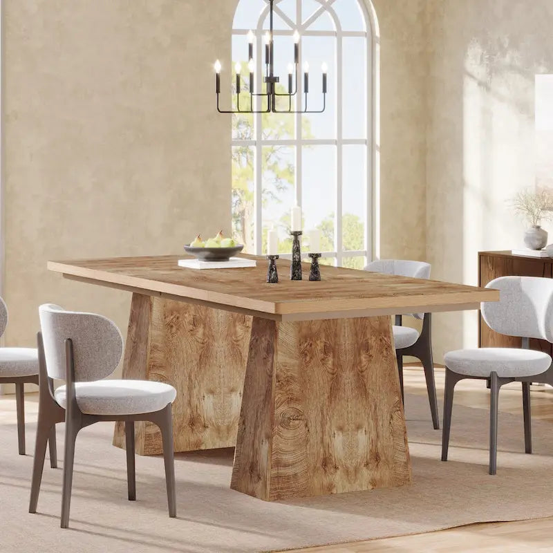 63-Inch Modern Rectangular Dining Table for 4-6 People