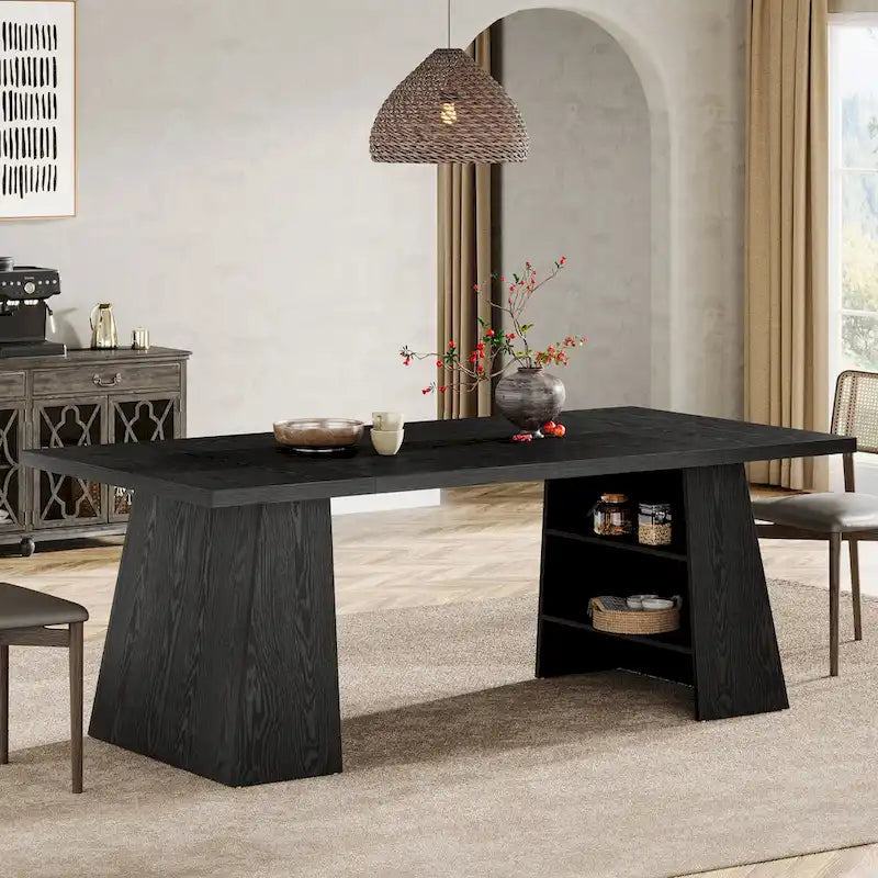 63-Inch Modern Rectangular Dining Table for 4-6 People