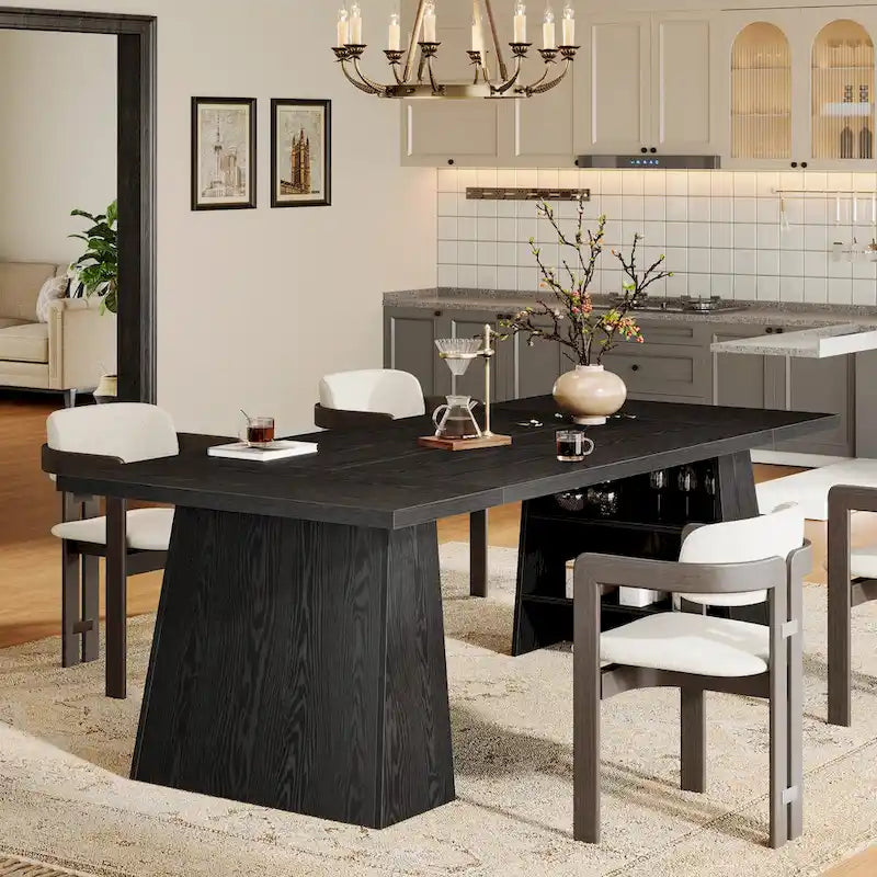 63-Inch Modern Rectangular Dining Table for 4-6 People