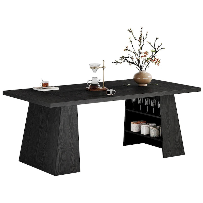 63-Inch Modern Rectangular Dining Table for 4-6 People