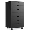 7 Drawer Chest with Wheels - Wood Dresser Cabinet Organizer