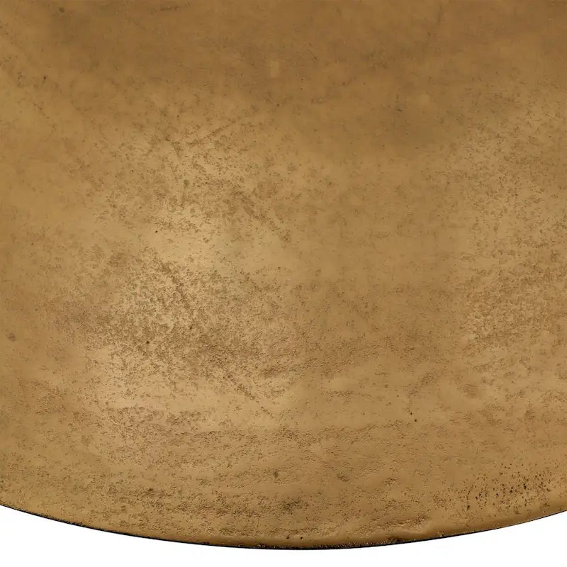 40-Inch Round Cast Aluminum Dining Table with Antique Brass Finish