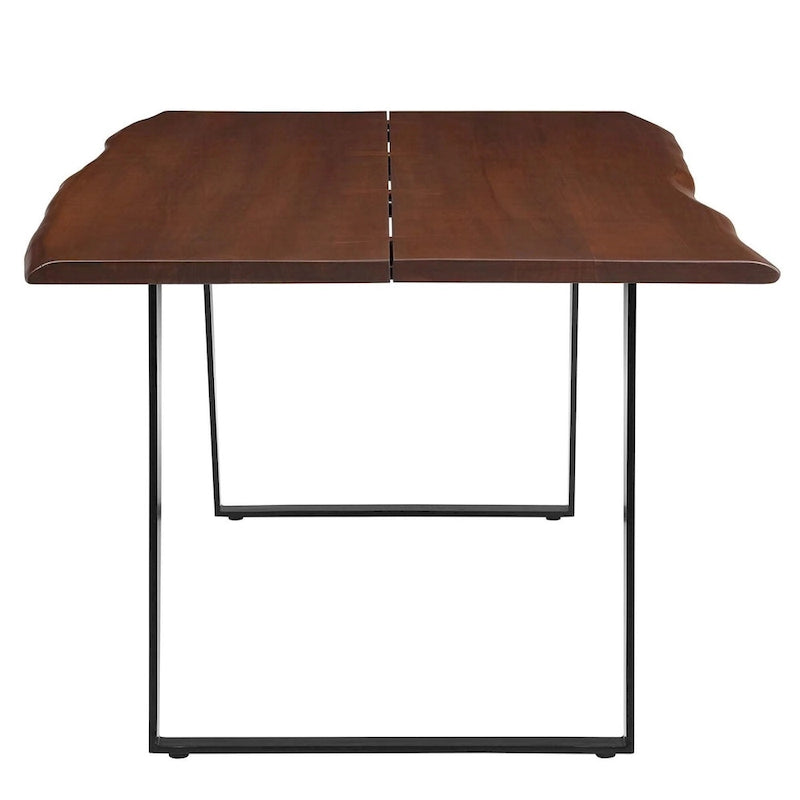 74 Inch Live Edge Acacia Wood Dining Table - Seats 8