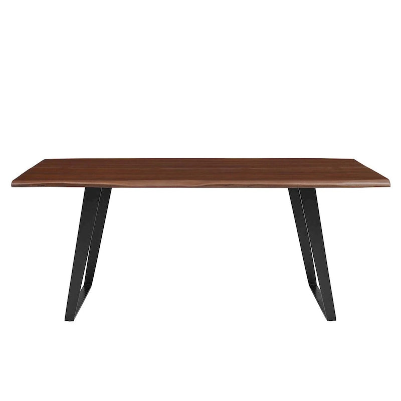 74 Inch Live Edge Acacia Wood Dining Table - Seats 8